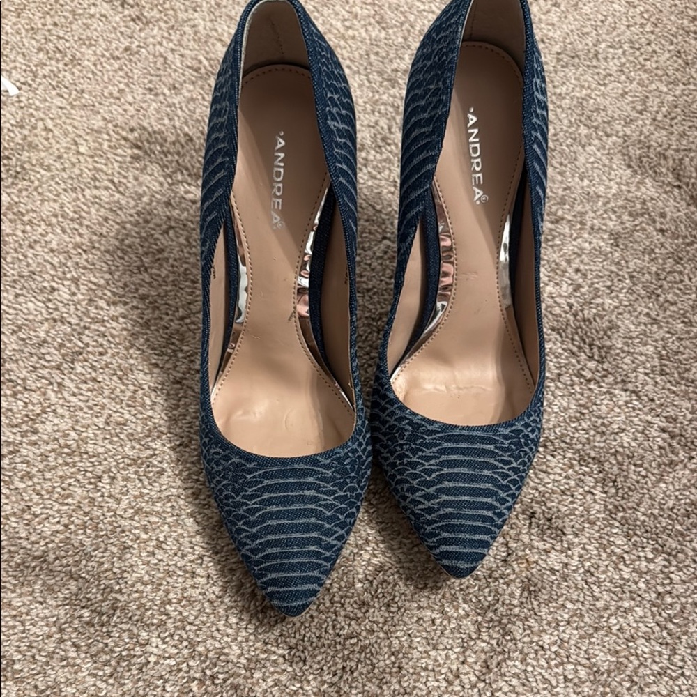 ANDREA FENZI Women's Blue Heels